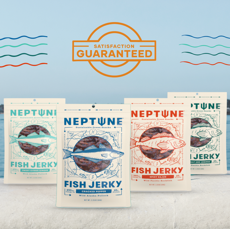 Satisfaction Guarantee Neptune white fish rockfish jerky